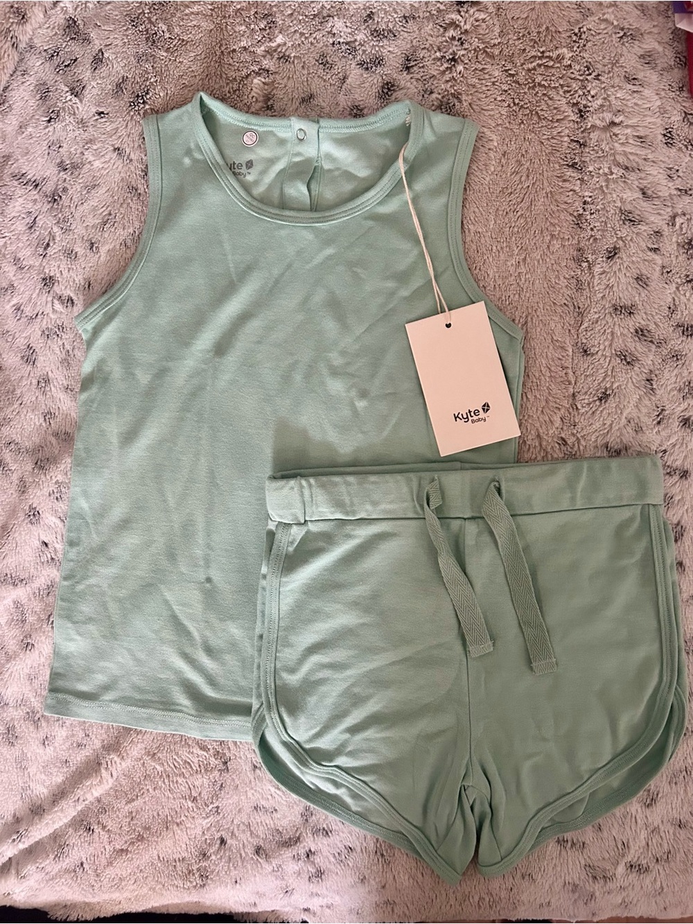 Kyte BABY Girls' Tank & Drawstring Shorts Set